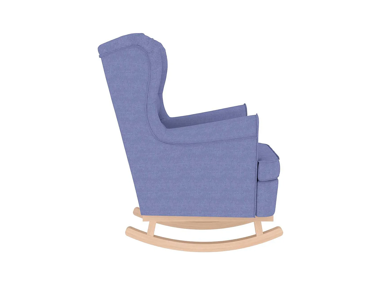 Silla de relax | Silla mecedora de tela azul vaquero 74x90x102 cm SHL7131