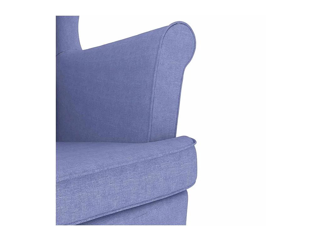 Silla de relax | Silla mecedora de tela azul vaquero 74x90x102 cm SHL7131