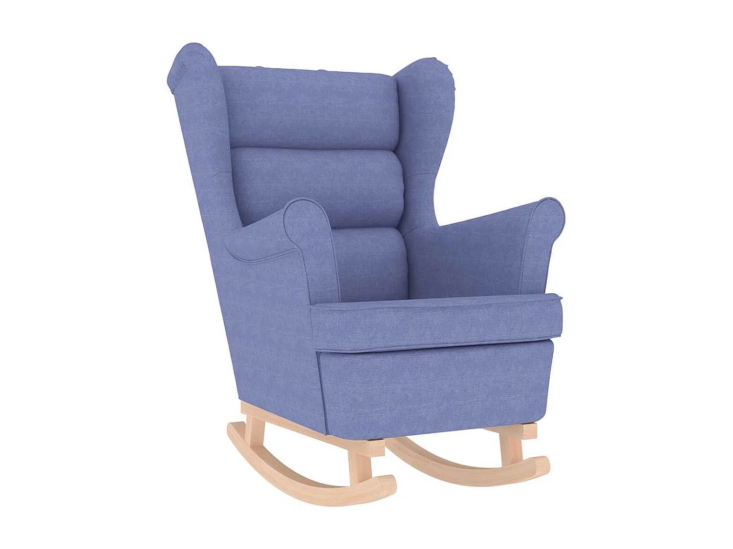 Fauteuil Salon-Chaise de relax-Fauteuil à Bascule bleu jean 74x90x102 cm tissu SHL4653