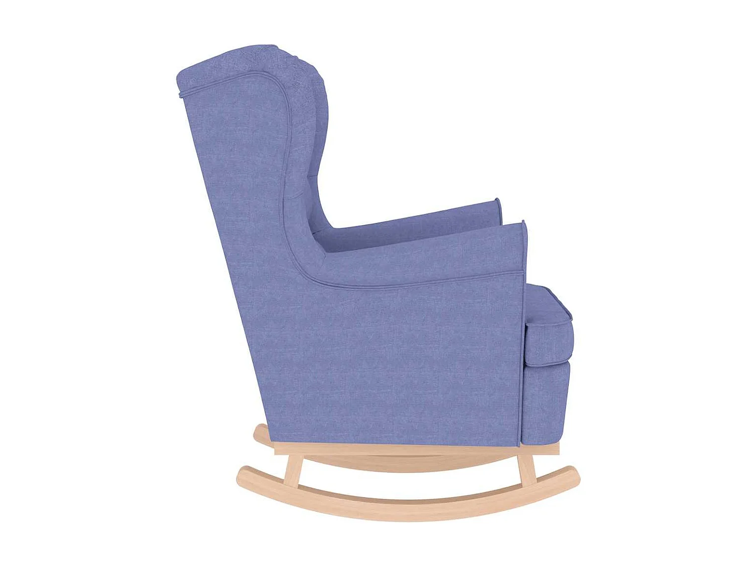 Fauteuil Salon-Chaise de relax-Fauteuil à Bascule bleu jean 74x90x102 cm tissu SHL4653