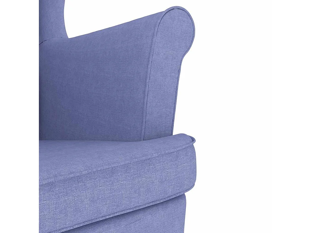 Fauteuil Salon-Chaise de relax-Fauteuil à Bascule bleu jean 74x90x102 cm tissu SHL4653
