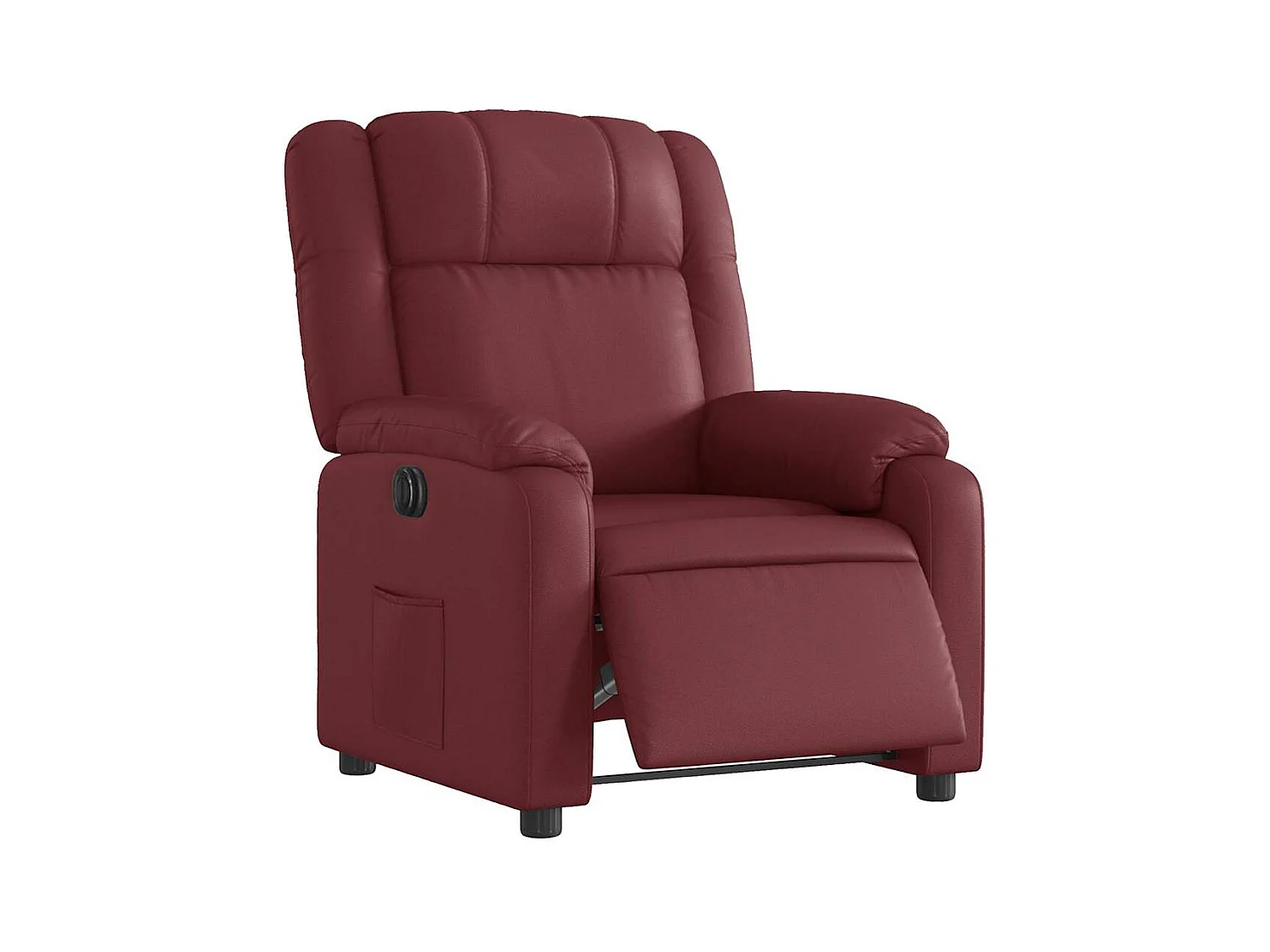 Sillón de relax | Silla | Sillón reclinable eléctrico de cuero sintético rojo tinto SHL4713