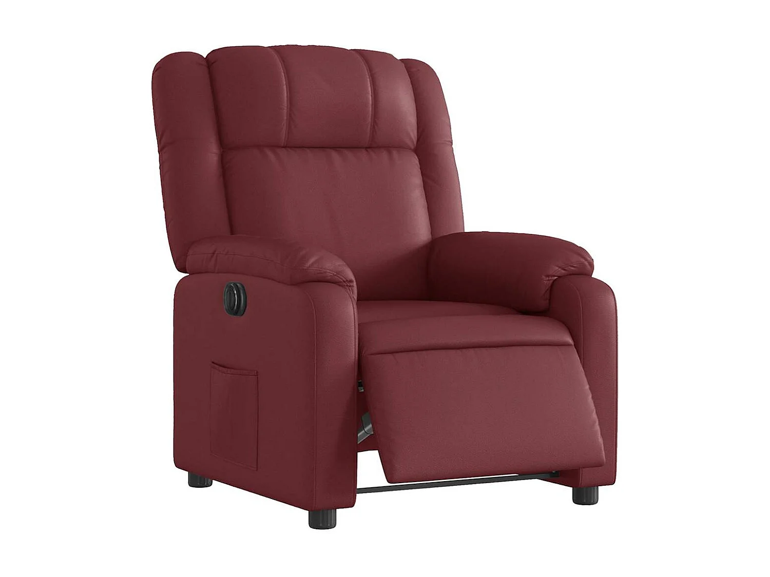 Relaxsessel Elektrisch | Lounge Sessel indoor Weinrot Kunstleder SHL93620