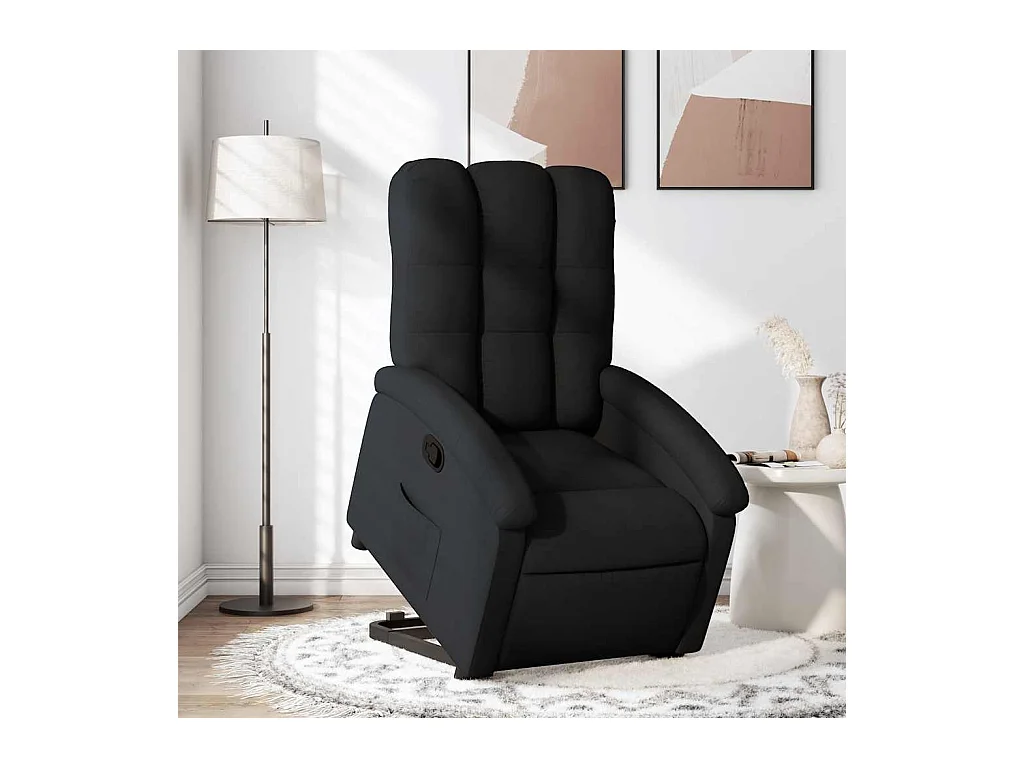 Sillón de relax | Silla | Sillón reclinable elevable tela negro SHL2469