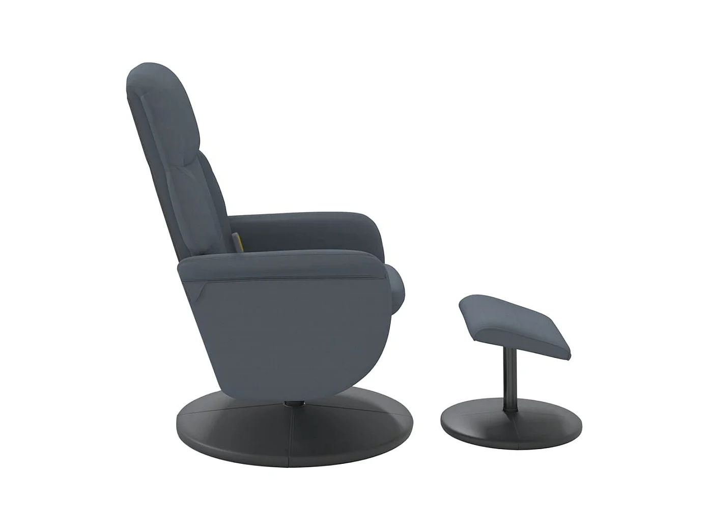Sillón de relax | Sillón reclinable masaje con reposapiés terciopelo gris oscuro SHL6708
