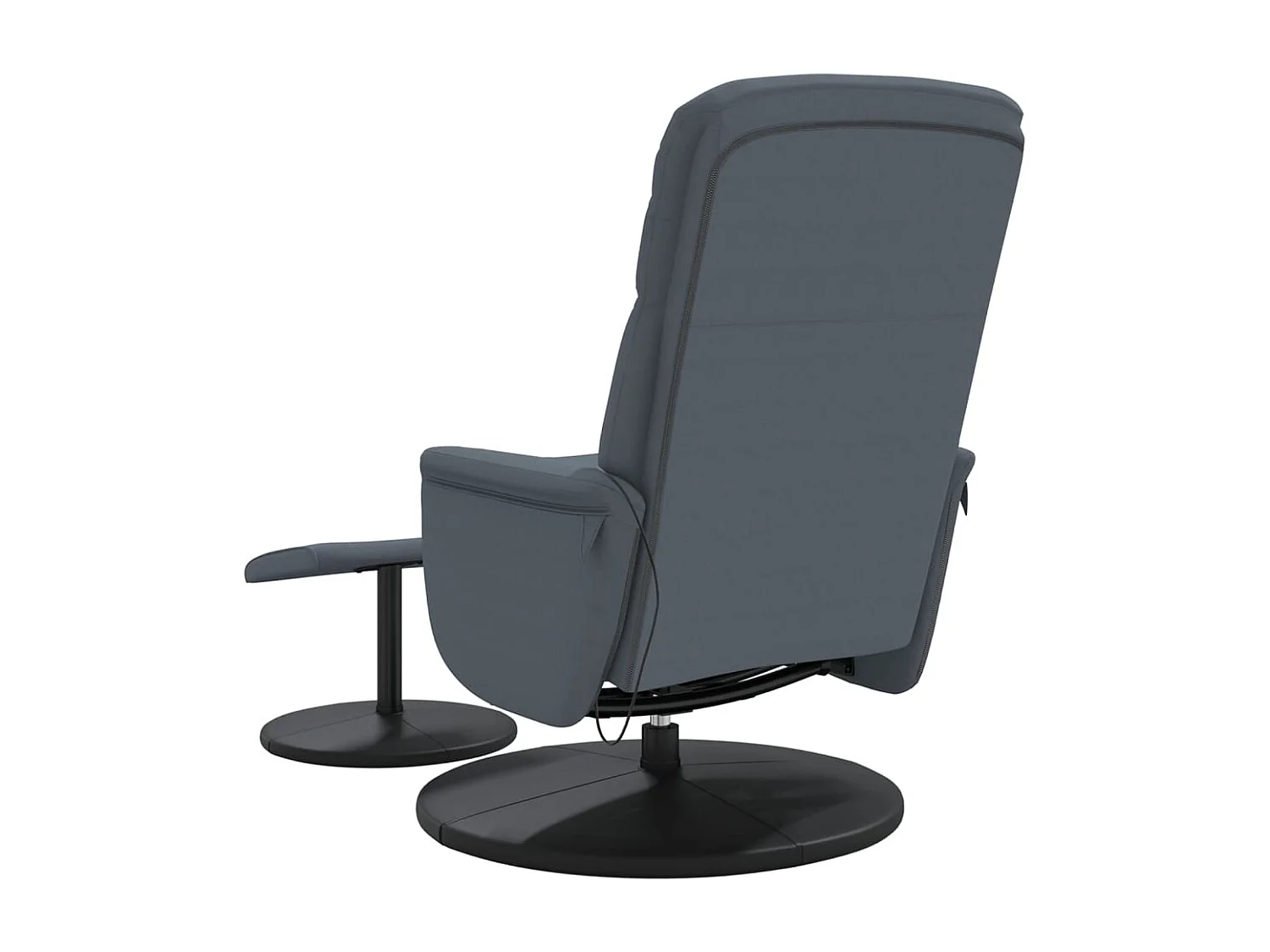 Massagesessel | Relaxsessel mit Fußhocker Dunkelgrau Samt SHL31927