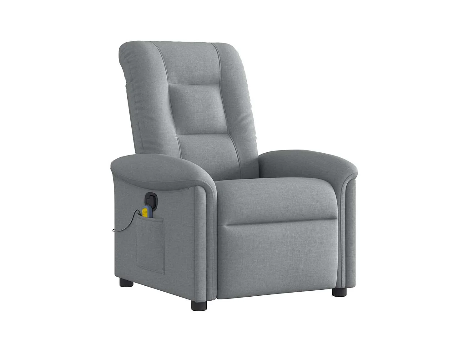 Fauteuil inclinable-Chaise de relax-Fauteuil de Massage Gris clair Tissu SHL4929