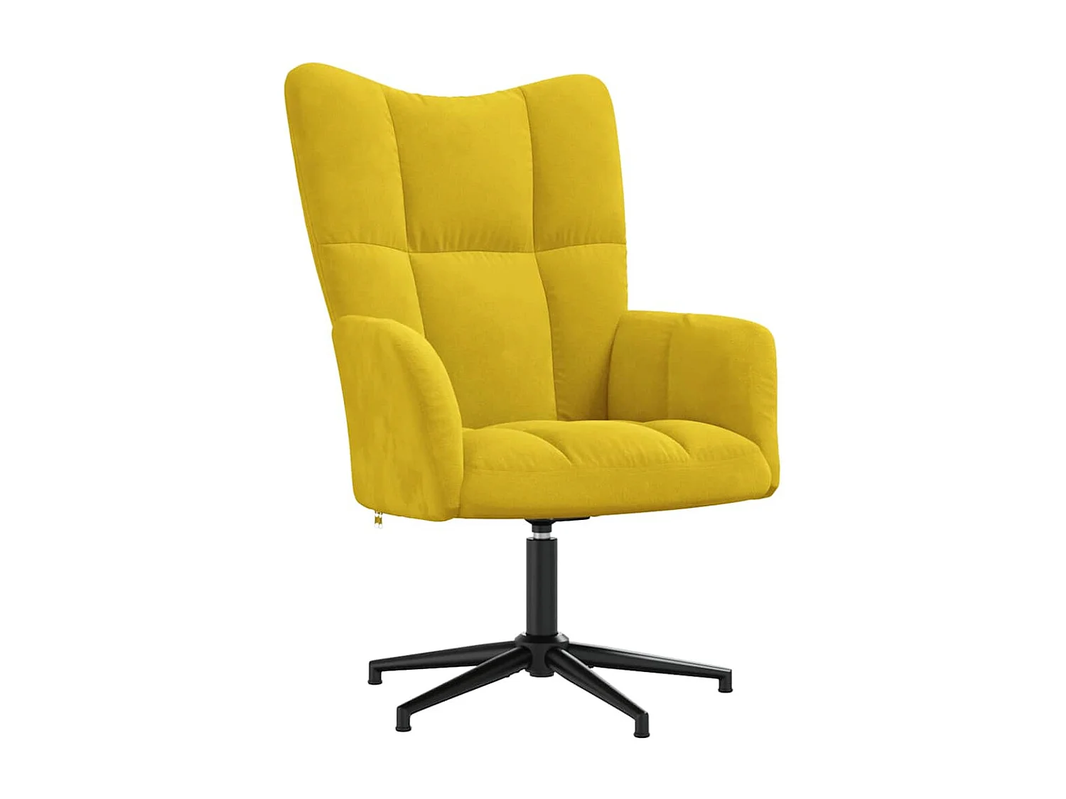 Relaxsessel mit Hocker | Lounge Sessel Senfgelb Samt SHL64973