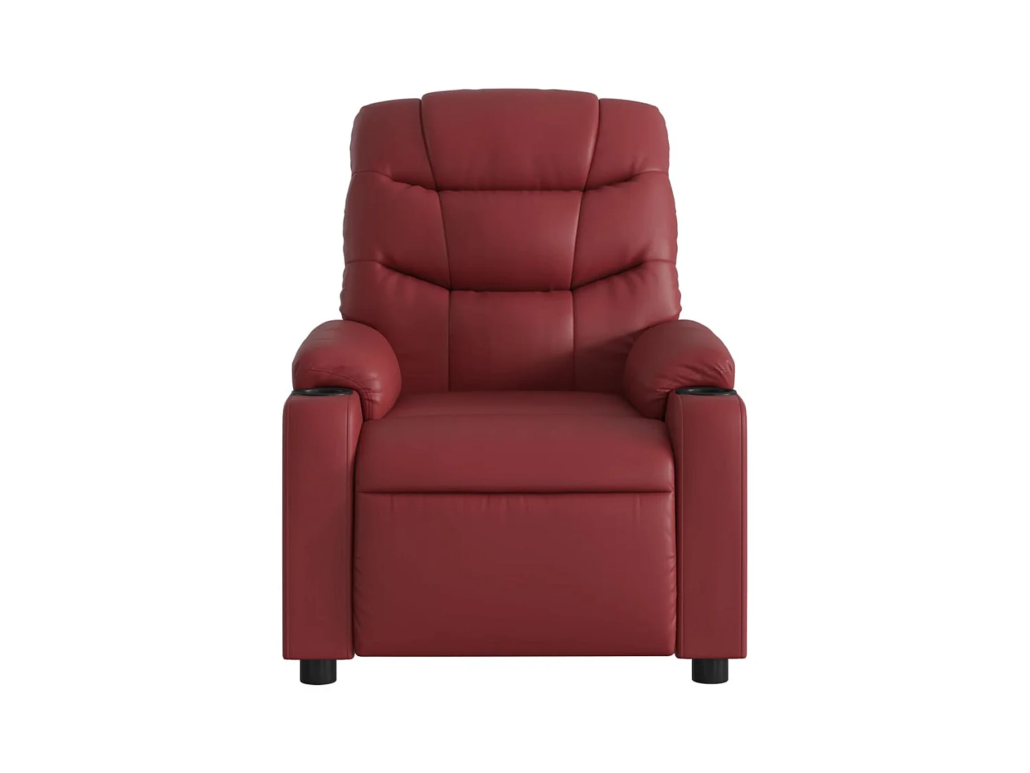 Sillón de relax | Sillón reclinable de cuero sintético rojo tinto SHL7307
