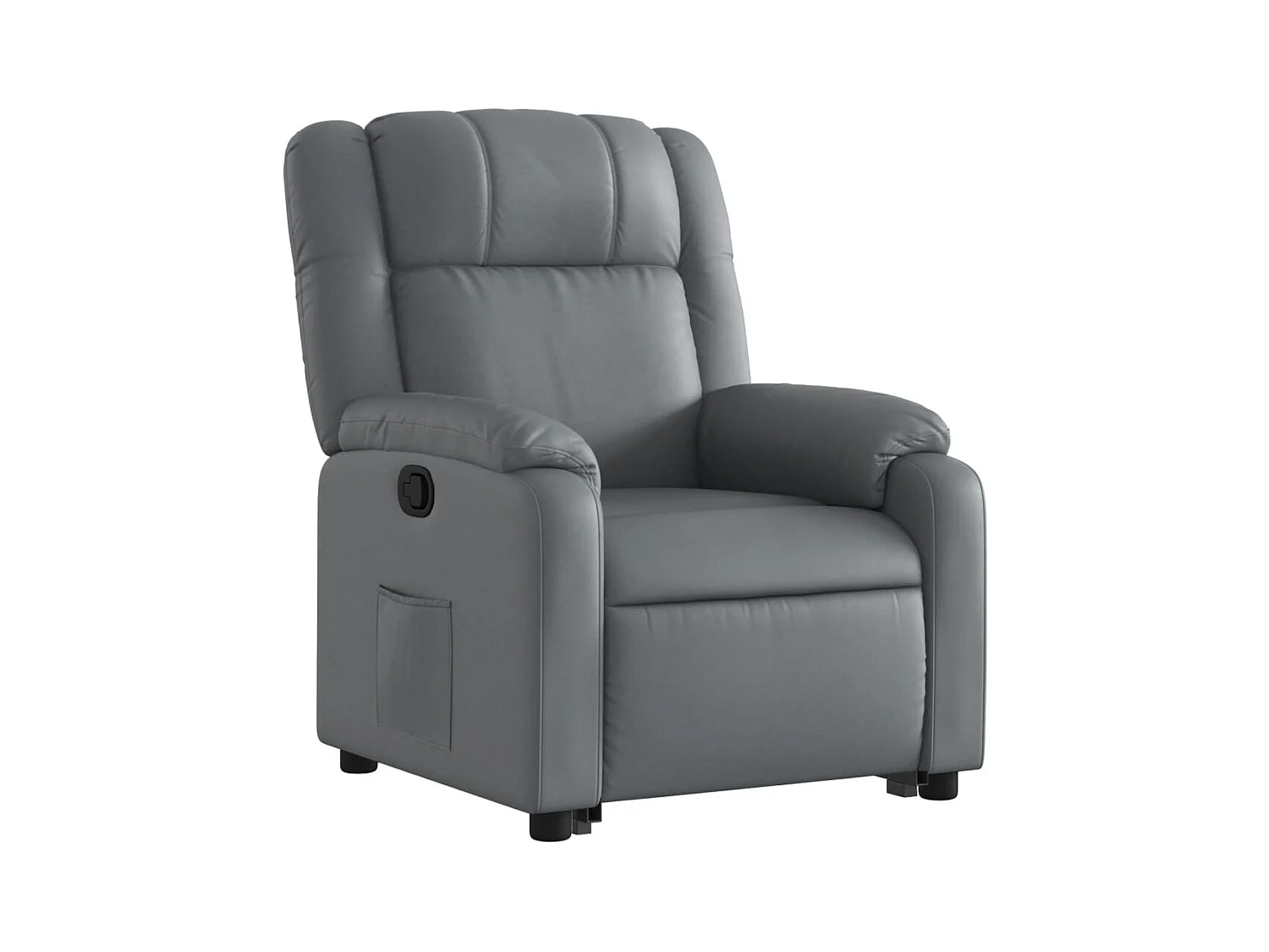 Sillón de relax | Sillón reclinable elevable cuero artificial gris SHL9572