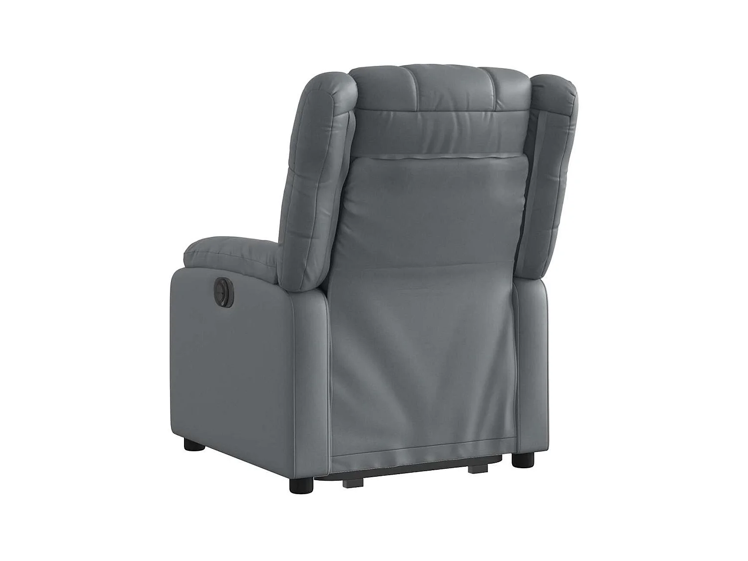 Sillón de relax | Sillón reclinable elevable cuero artificial gris SHL9572