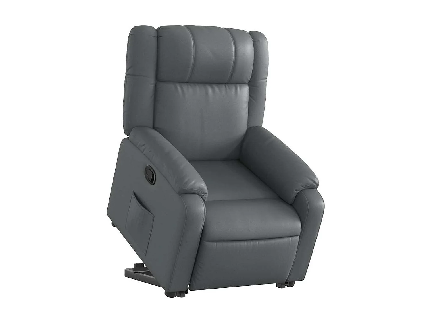 Sillón de relax | Sillón reclinable elevable cuero artificial gris SHL9572