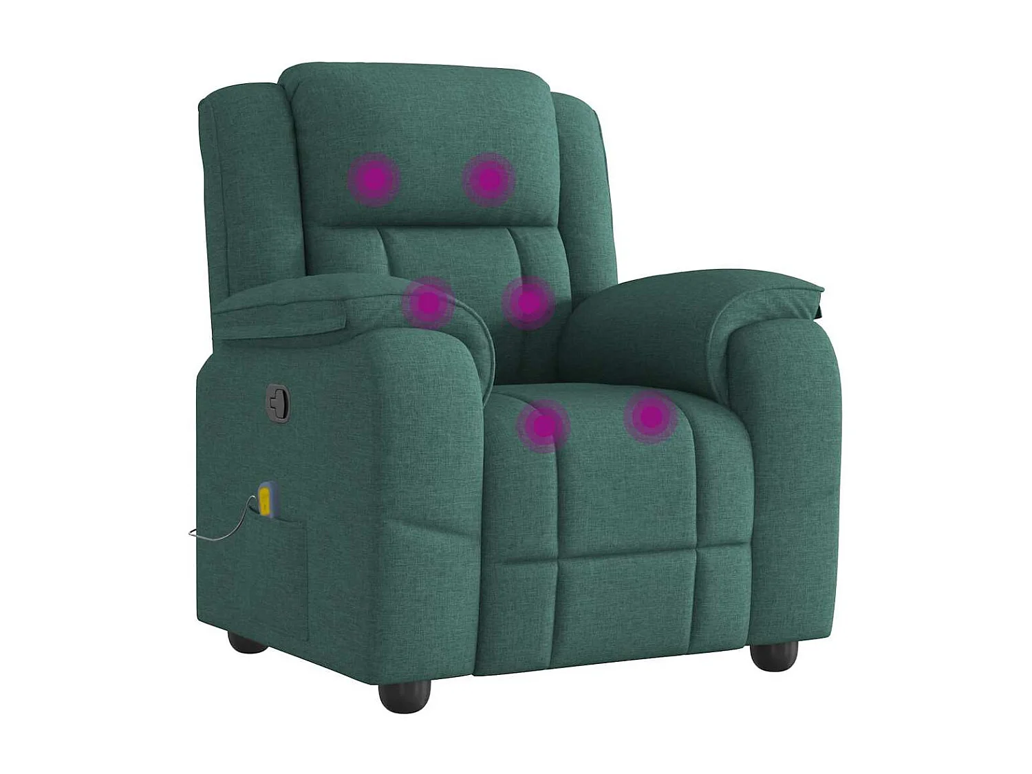 Fauteuil inclinable-Chaise de relax-Fauteuil de Massage Vert foncé Tissu SHL1204