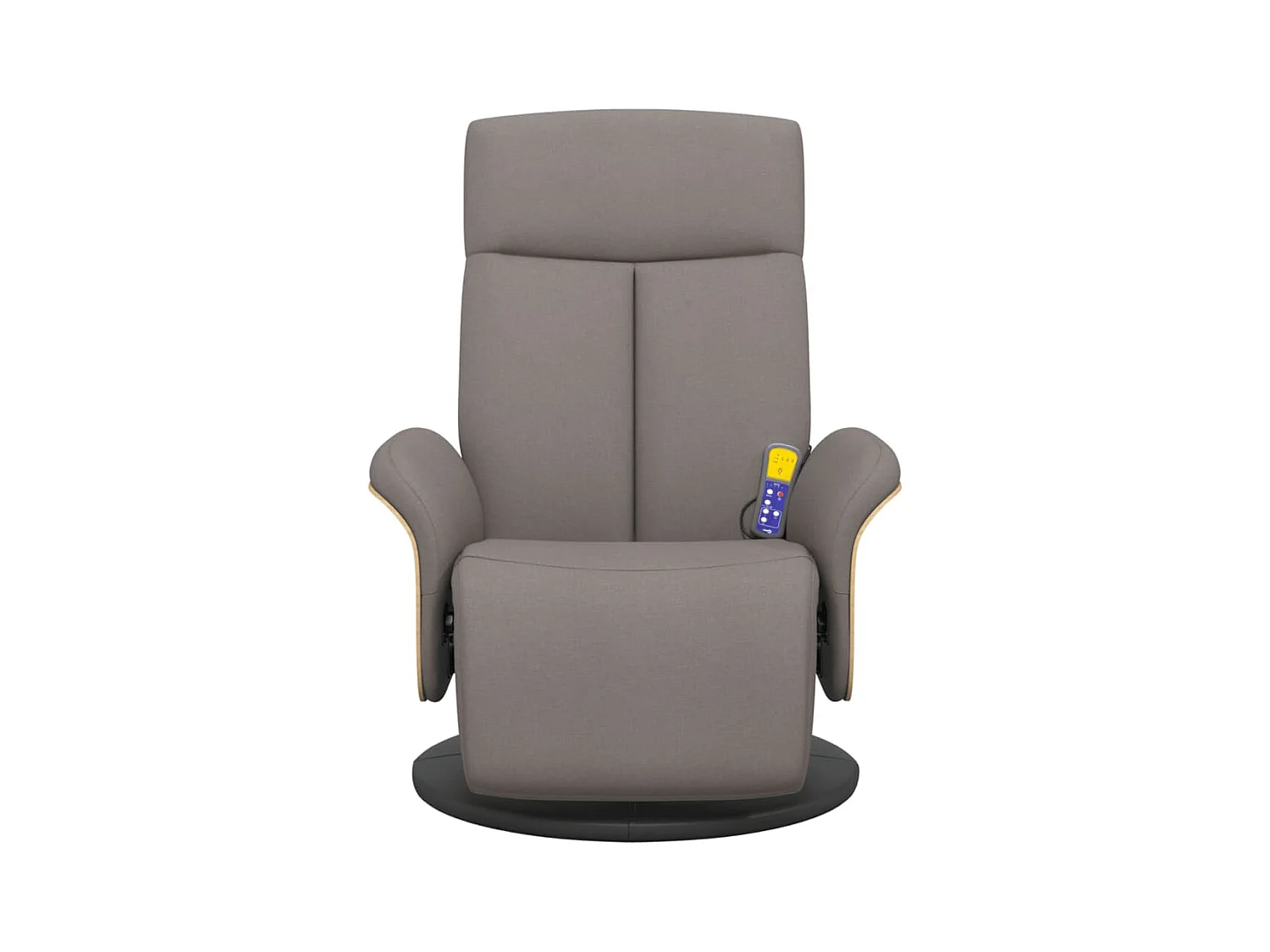 Sillón de relax | Sillón reclinable de masaje con reposapiés tela gris taupe SHL5433