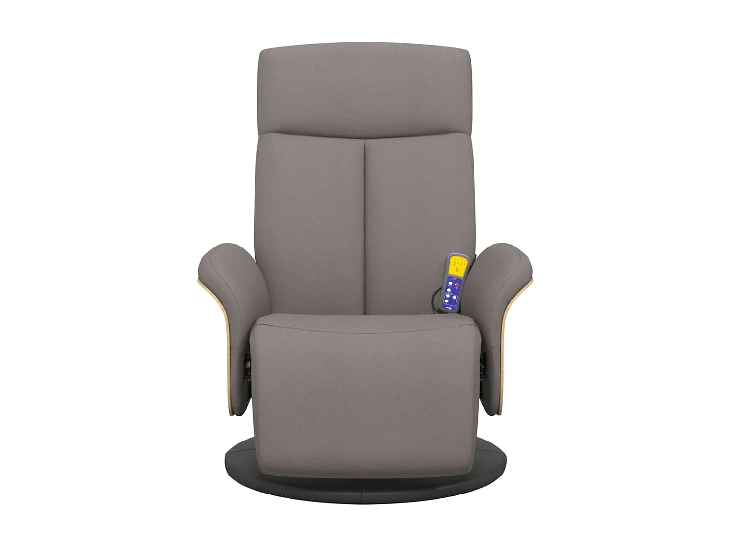 Massagestoel verstelbaar met voetensteun stof taupe