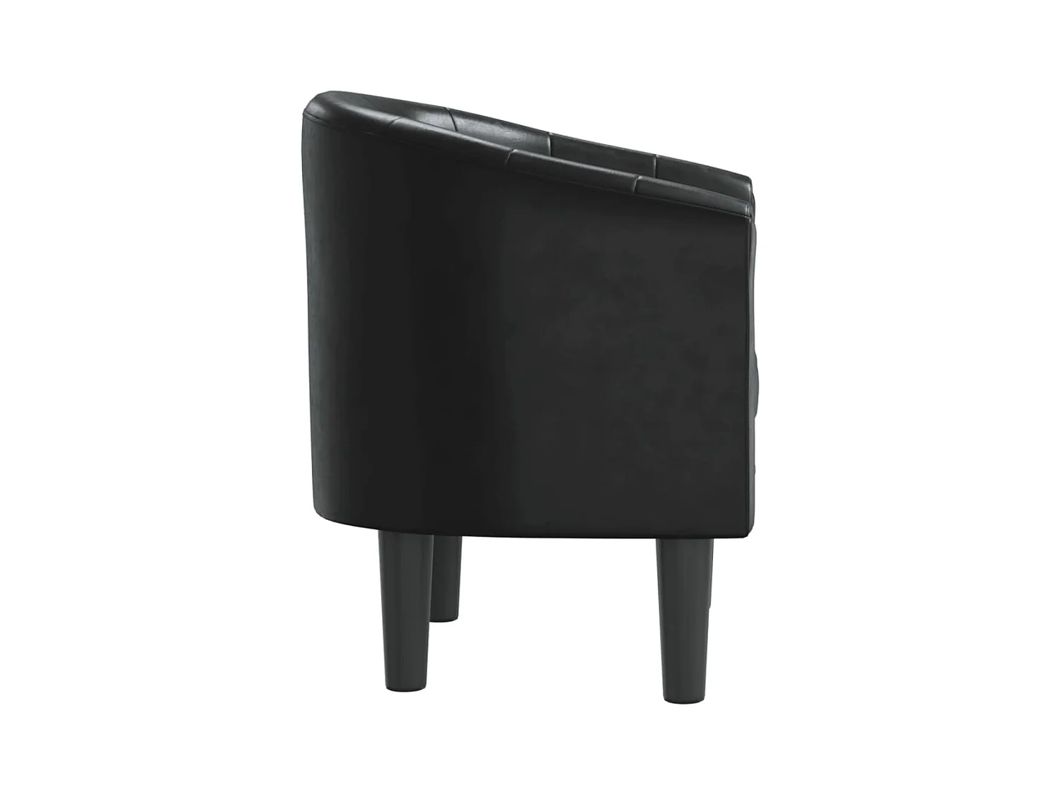 Sillón de salón cuero sintético negro SHL8232