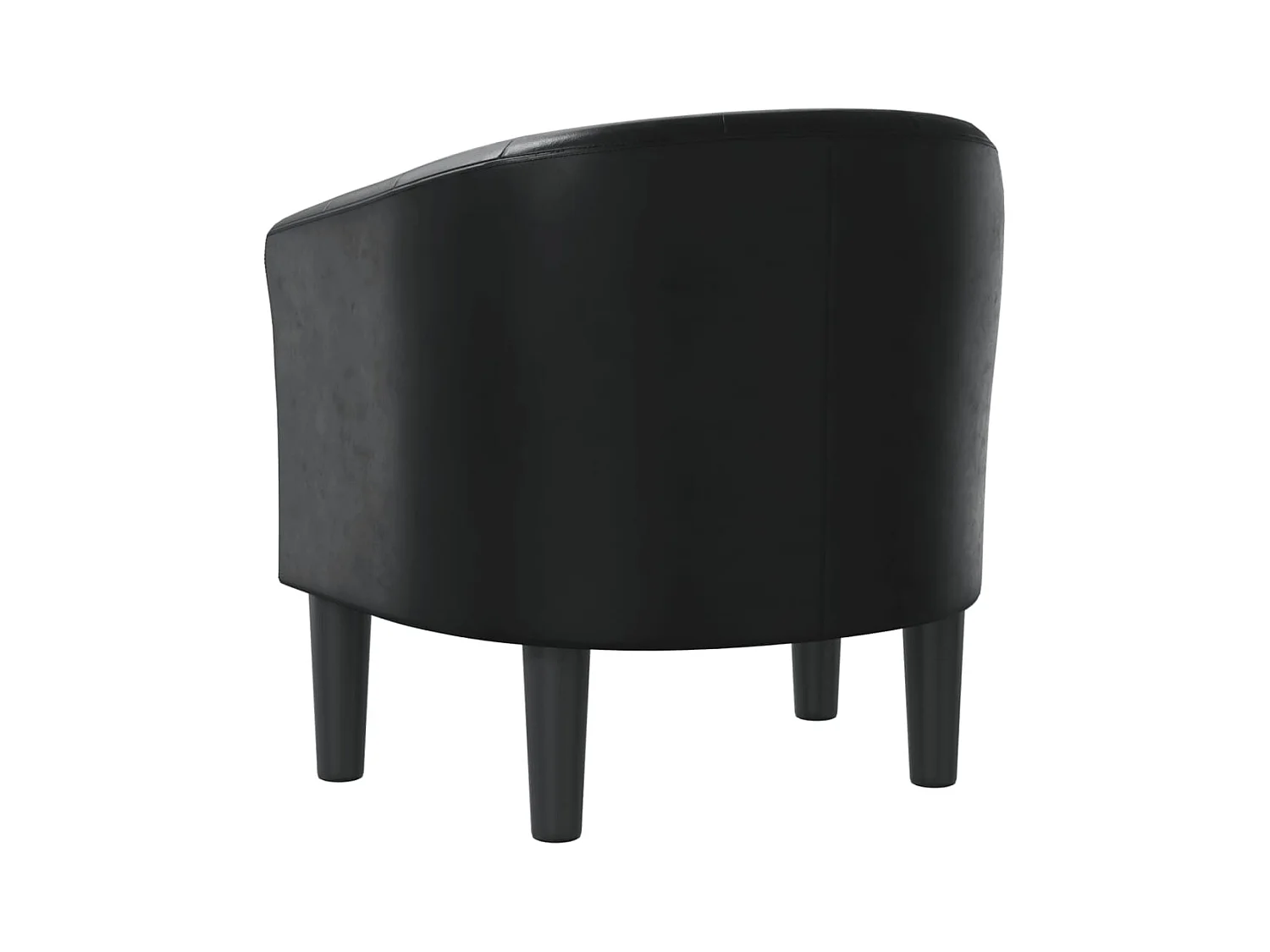 Sillón de salón cuero sintético negro SHL8232