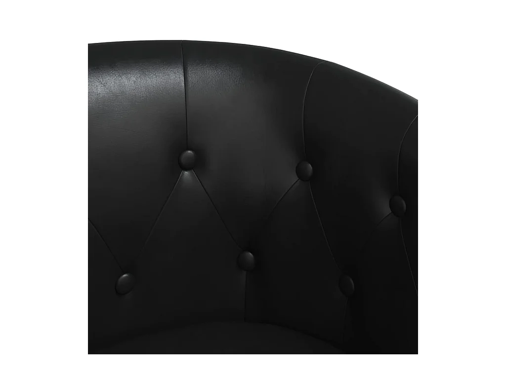 Sillón de salón cuero sintético negro SHL8232