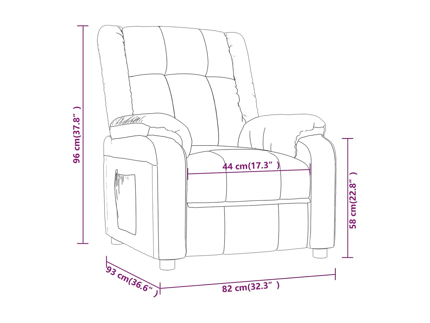 Relaxstoel | Fauteuil | Bureaustoel verstelbaar stof donkergroen