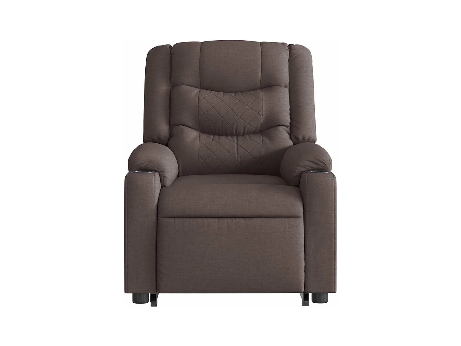 Silla de masaje reclinable de pie de tela marrón oscuro SHL7578