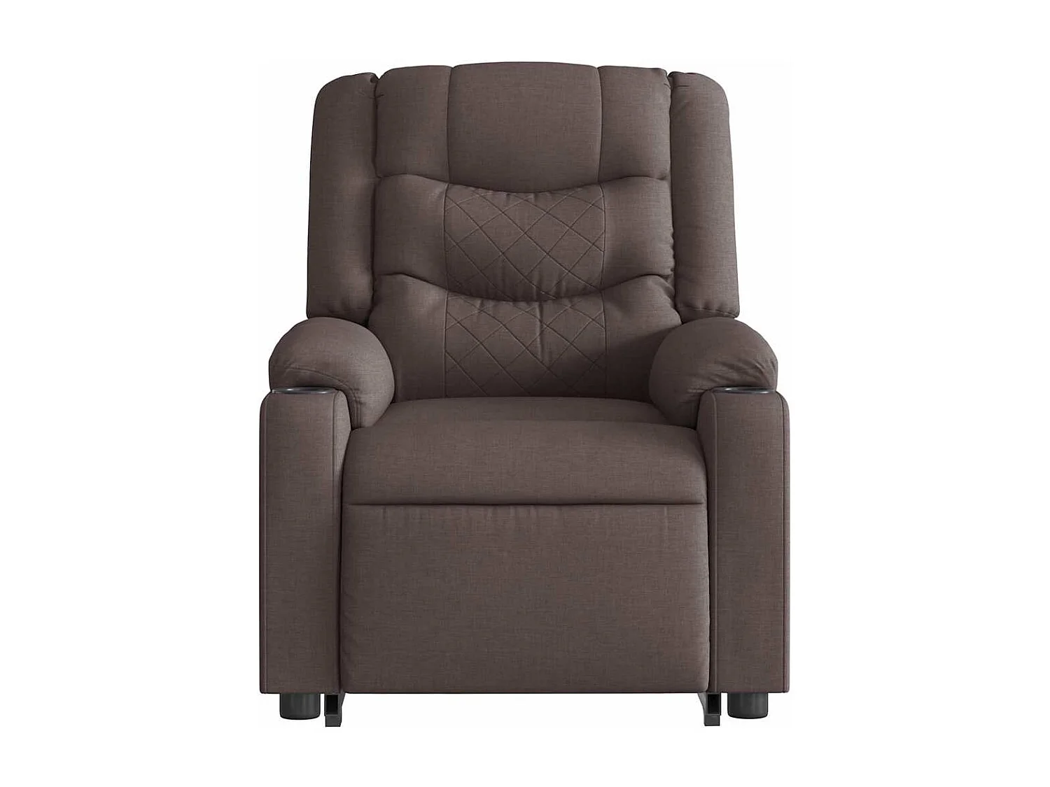 Fauteuil inclinable-Chaise de relax-Fauteuil de Massage Marron foncé Tissu SHL1166