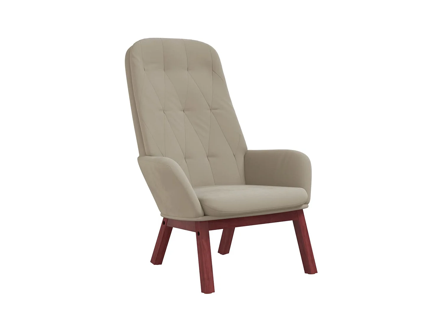 Chaise de relaxation-Fauteuil de Salon Gris clair Velours SHL1323