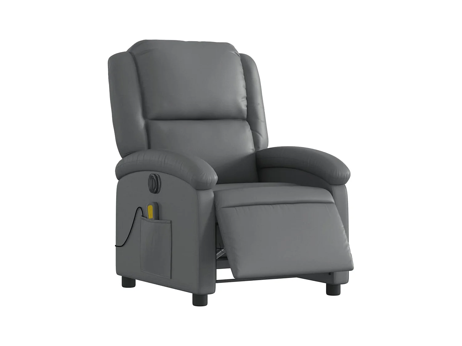Fauteuil inclinable électrique-Fauteuil de massage pour Salon gris similicuir SHL1567
