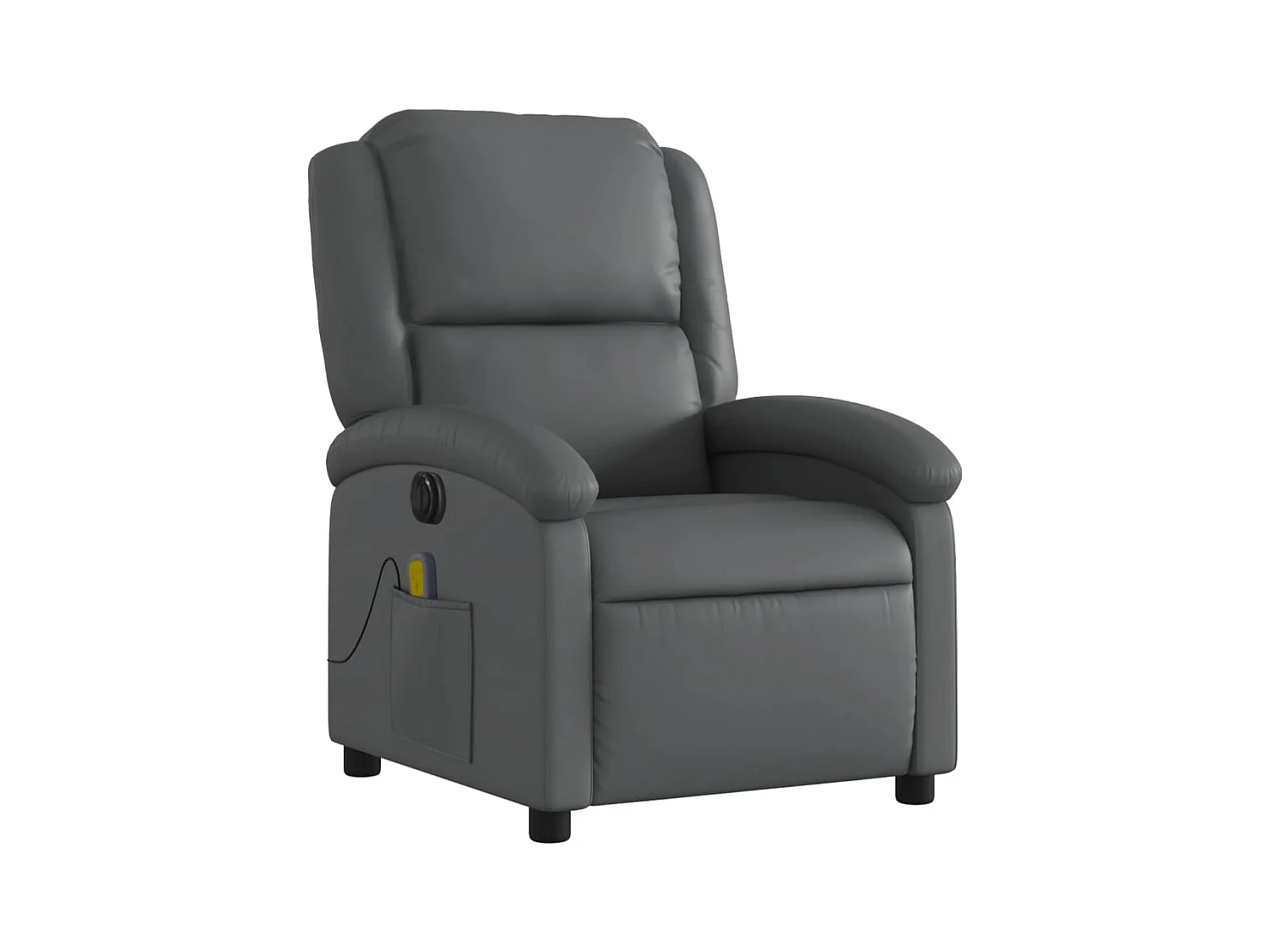 Fauteuil inclinable électrique-Fauteuil de massage pour Salon gris similicuir SHL1567