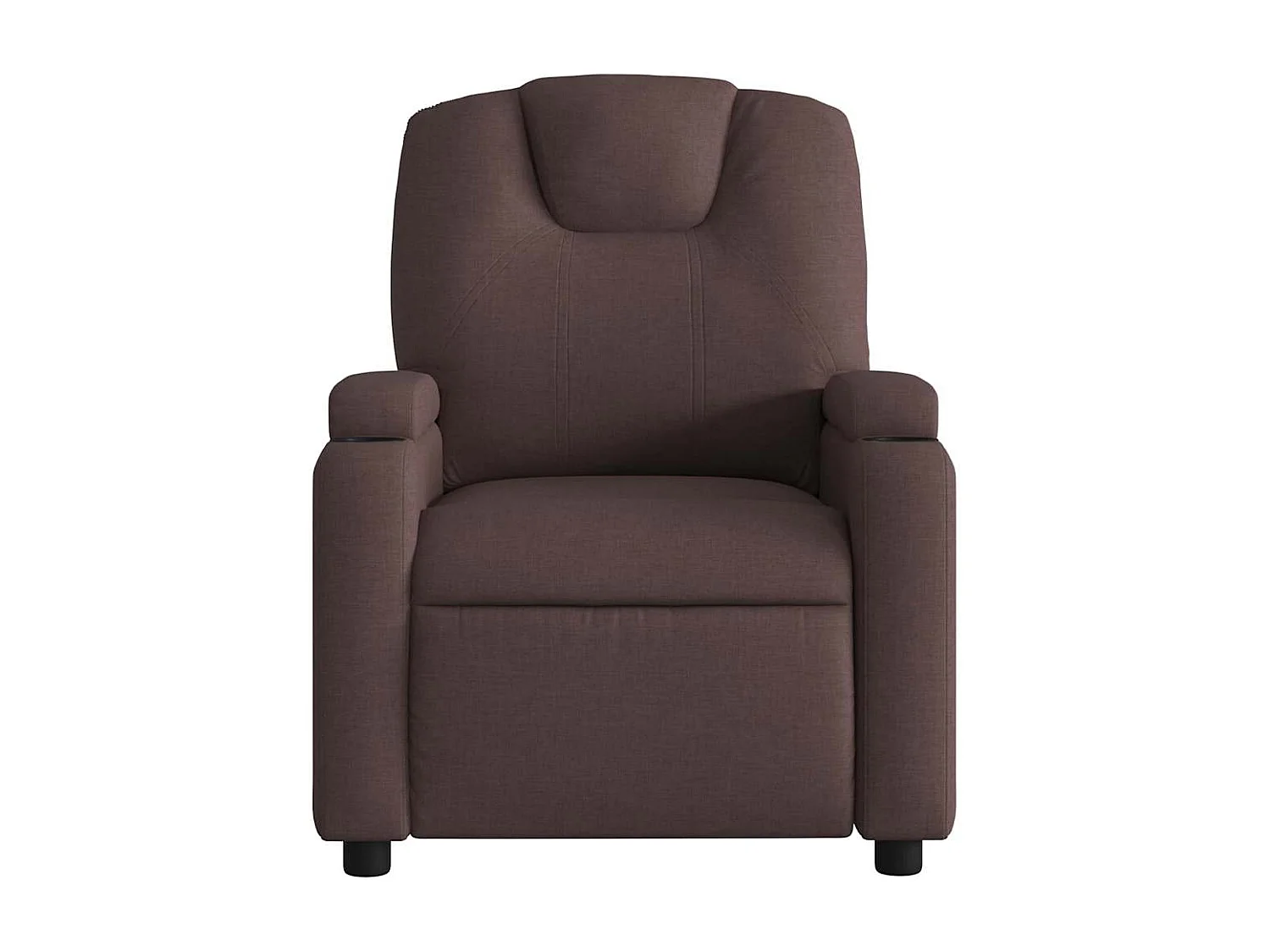 Fauteuil inclinable-Chaise de relax-Fauteuil de Massage Marron foncé Tissu SHL4470
