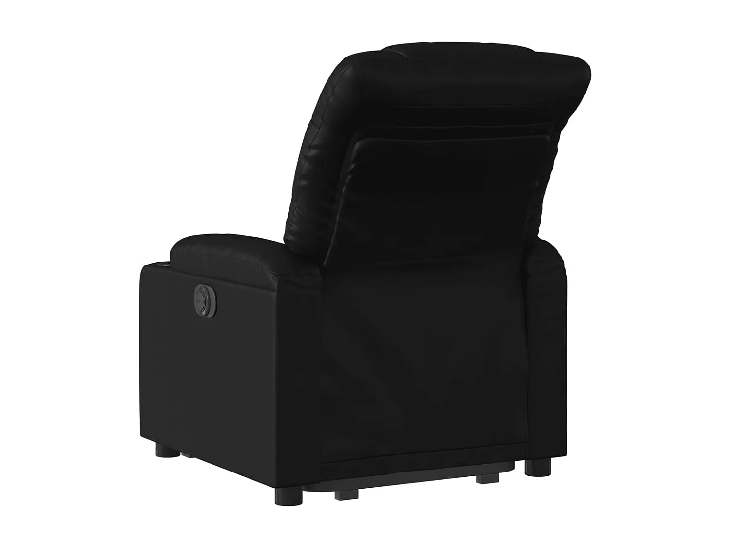 Relaxsessel mit Aufstehhilfe Elektrisch | Lounge Sessel indoor Schwarz Kunstleder SHL43739