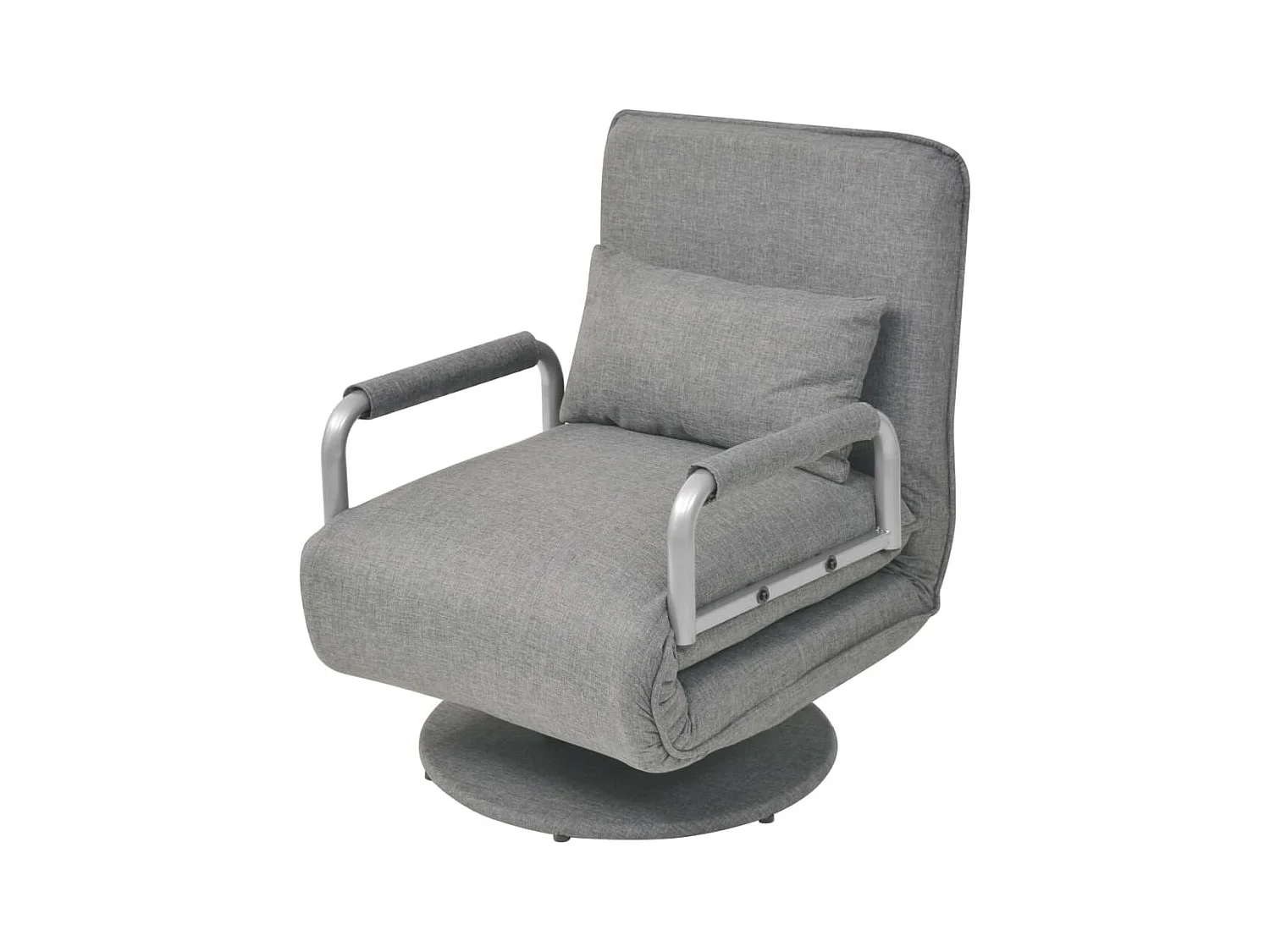 Silla giratoria y sofá cama tela gris claro SHL5642
