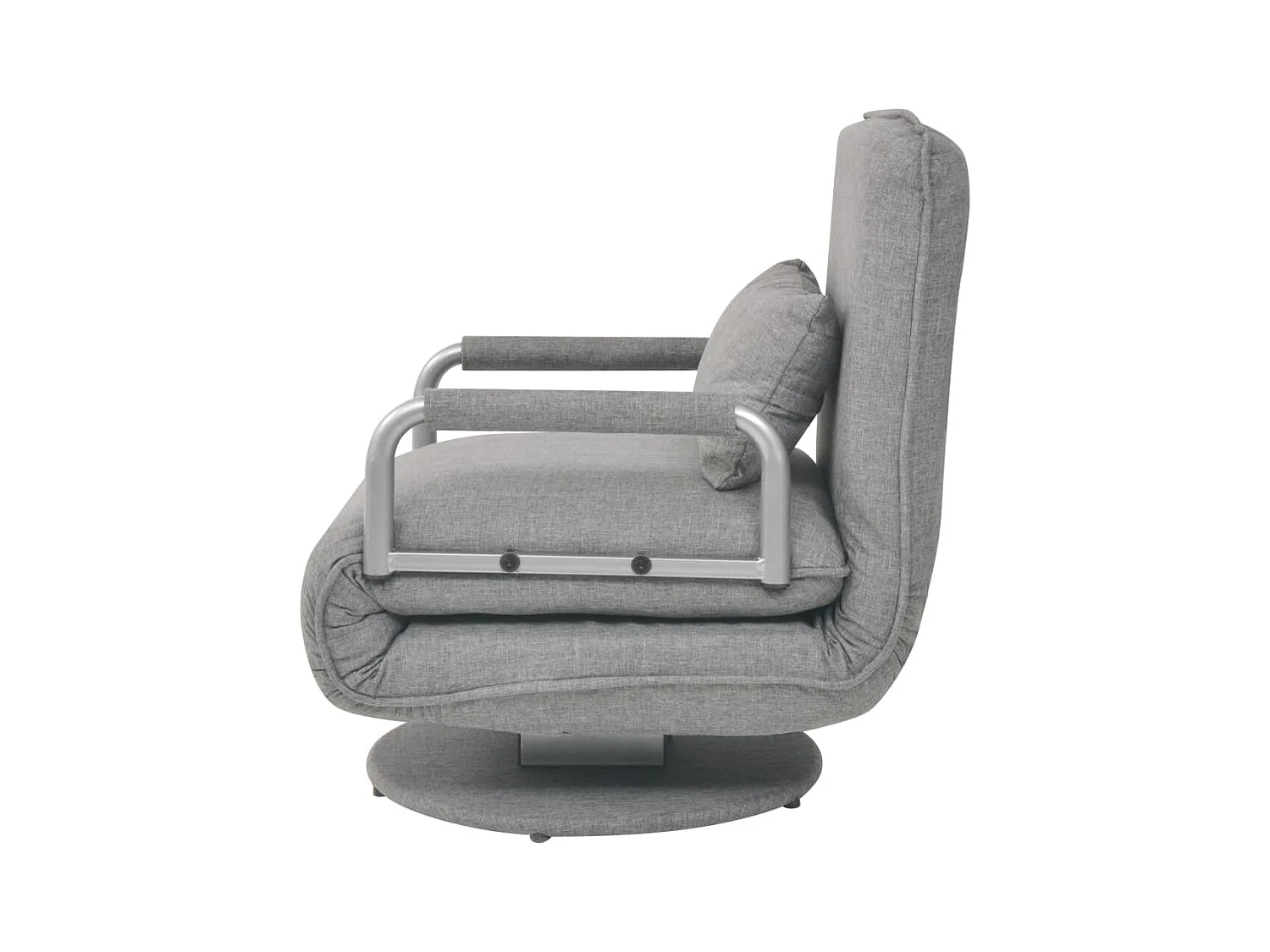 Silla giratoria y sofá cama tela gris claro SHL5642