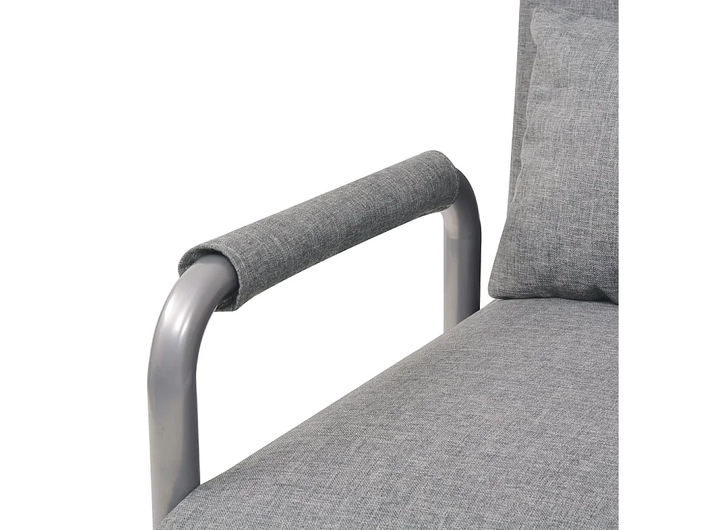 Silla giratoria y sofá cama tela gris claro SHL5642