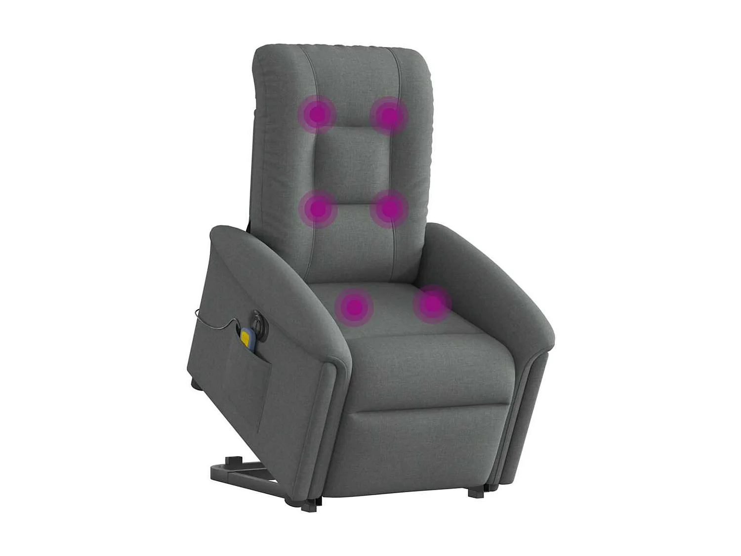Fauteuil inclinable électrique-Chaise de relax-Fauteuil de Massage Gris foncé Tissu SHL3036