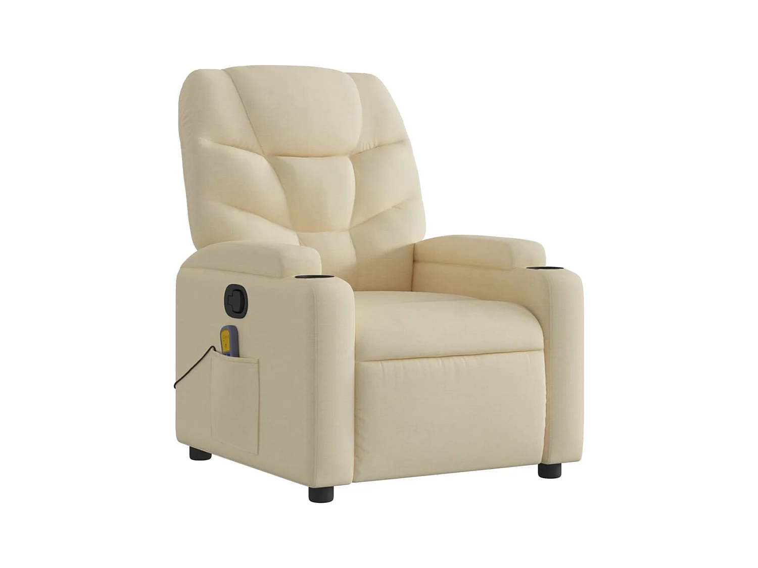 Fauteuil inclinable-Chaise de relax-Fauteuil de Massage crème tissu SHL1050