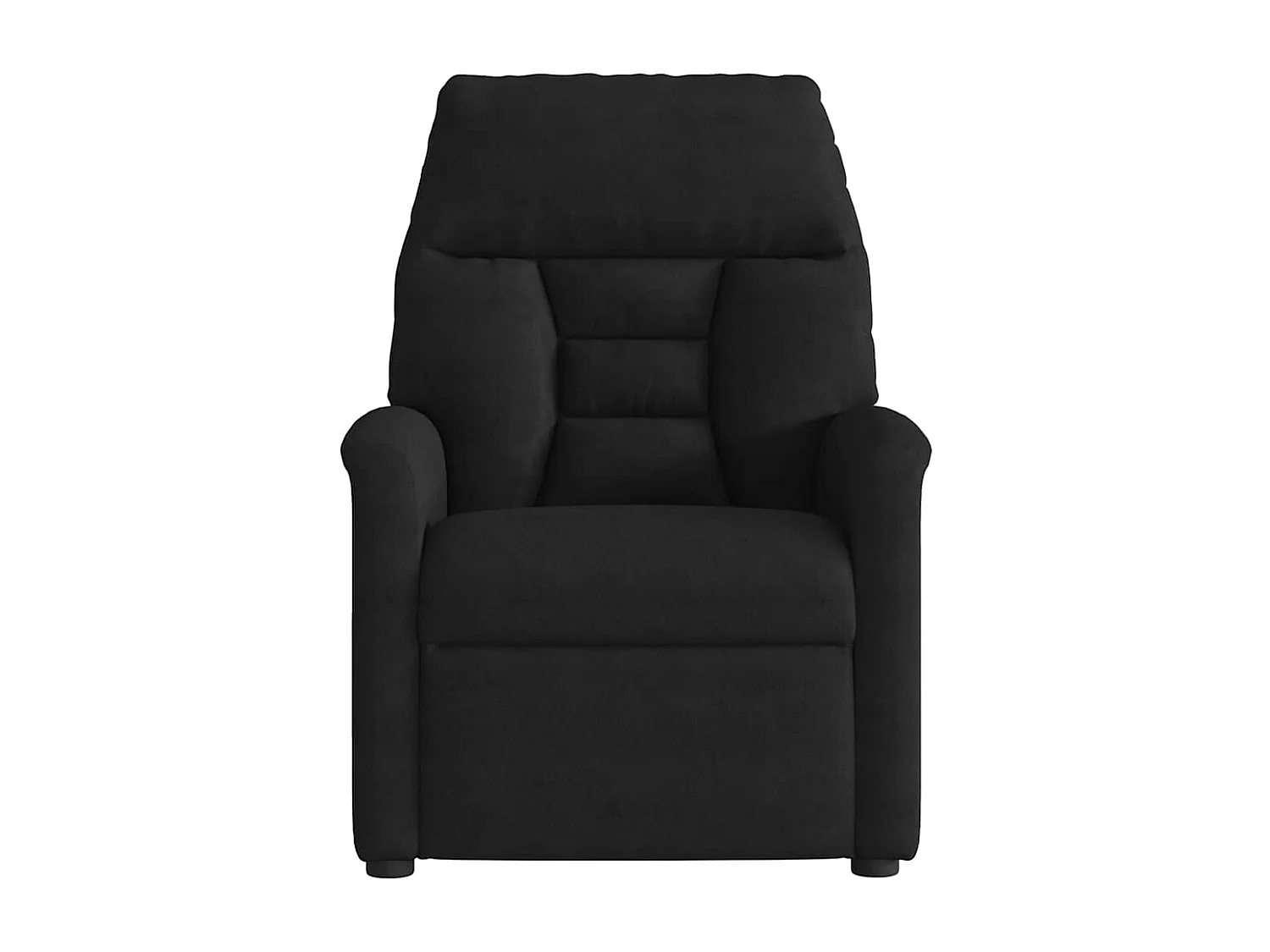 Sta-op-massagestoel elektrisch verstelbaar microvezelstof zwart