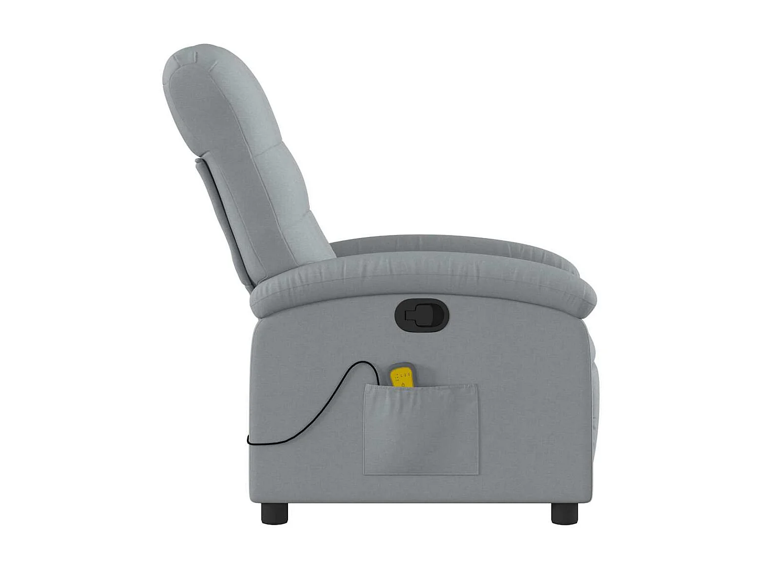 Sillón de relax | Sillón reclinable de masaje de tela gris claro SHL2596