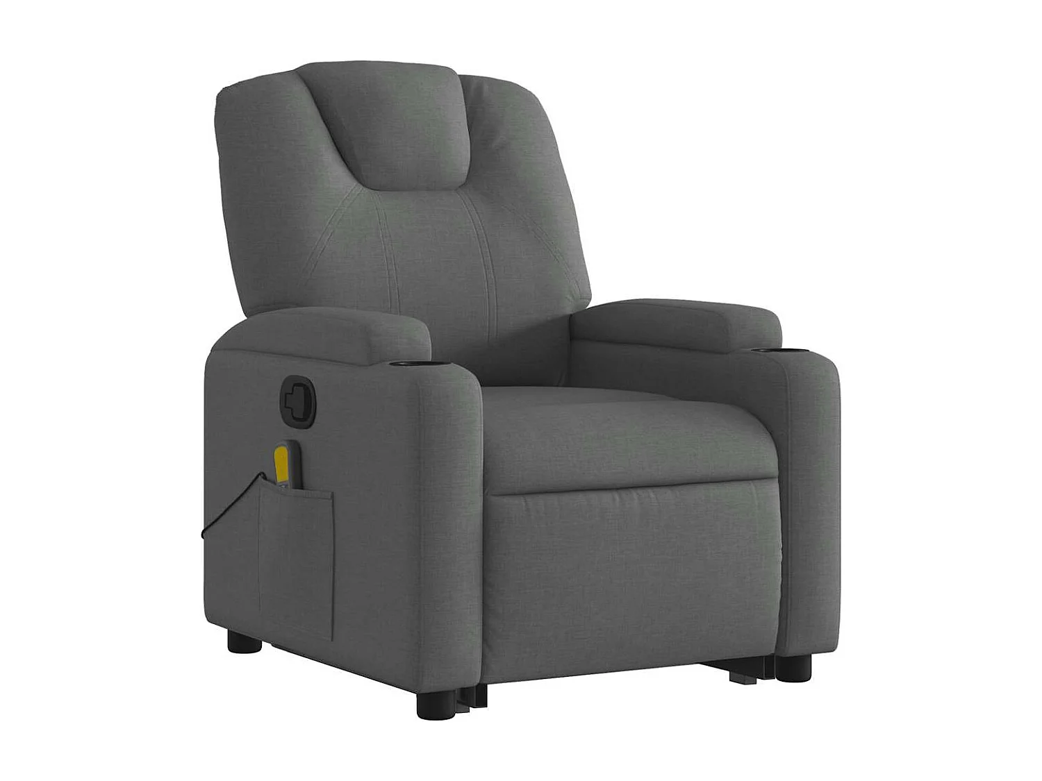 Fauteuil inclinable-Chaise de relax-Fauteuil de Massage Gris foncé Tissu SHL1041