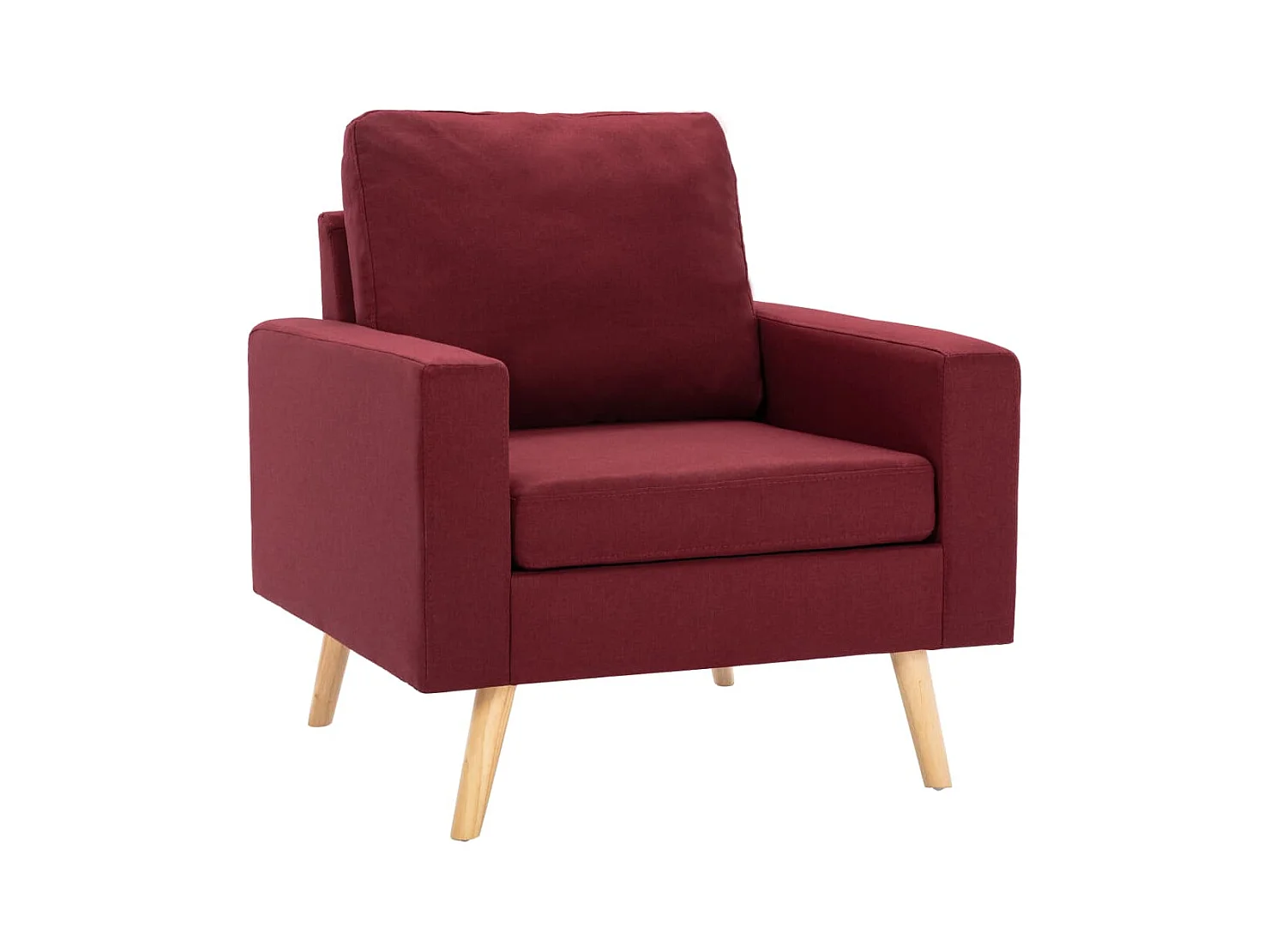 Fauteuil salon-Chaise-Fauteuil Rouge bordeaux Tissu 77x71x80 cm SHL3661