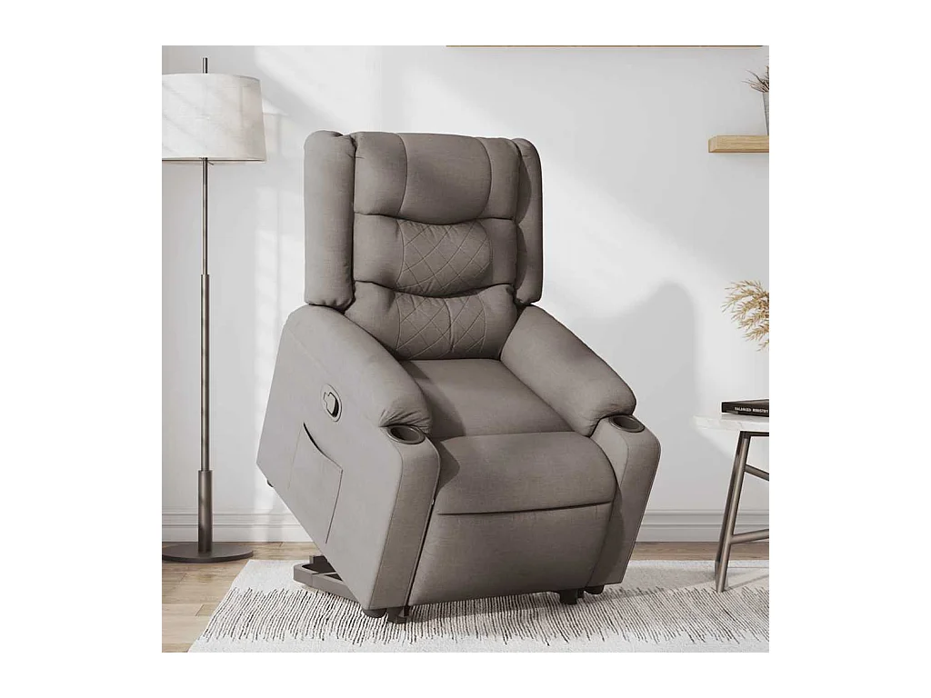 Sillón de relax | Silla | Sillón reclinable elevable tela gris taupe SHL2511