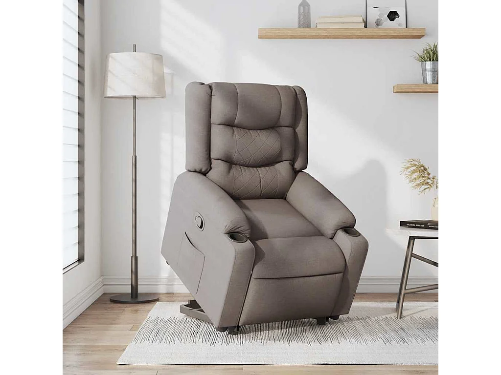 Fauteuil inclinable-Chaise de relax-Fauteuil TV taupe tissu SHL2571
