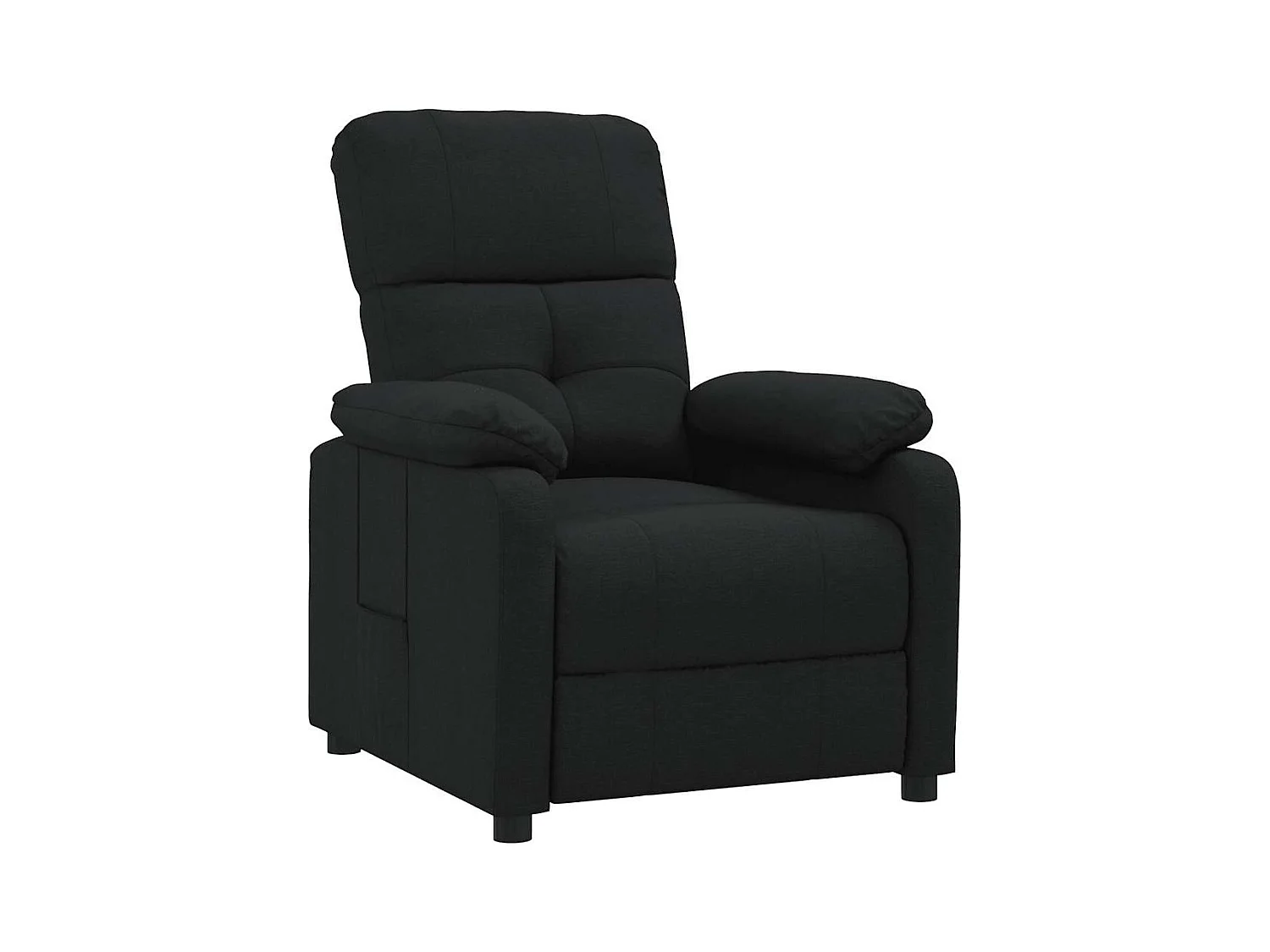 Fauteuil salon-Chaise relax-Fauteuil inclinable Noir Tissu SHL4291