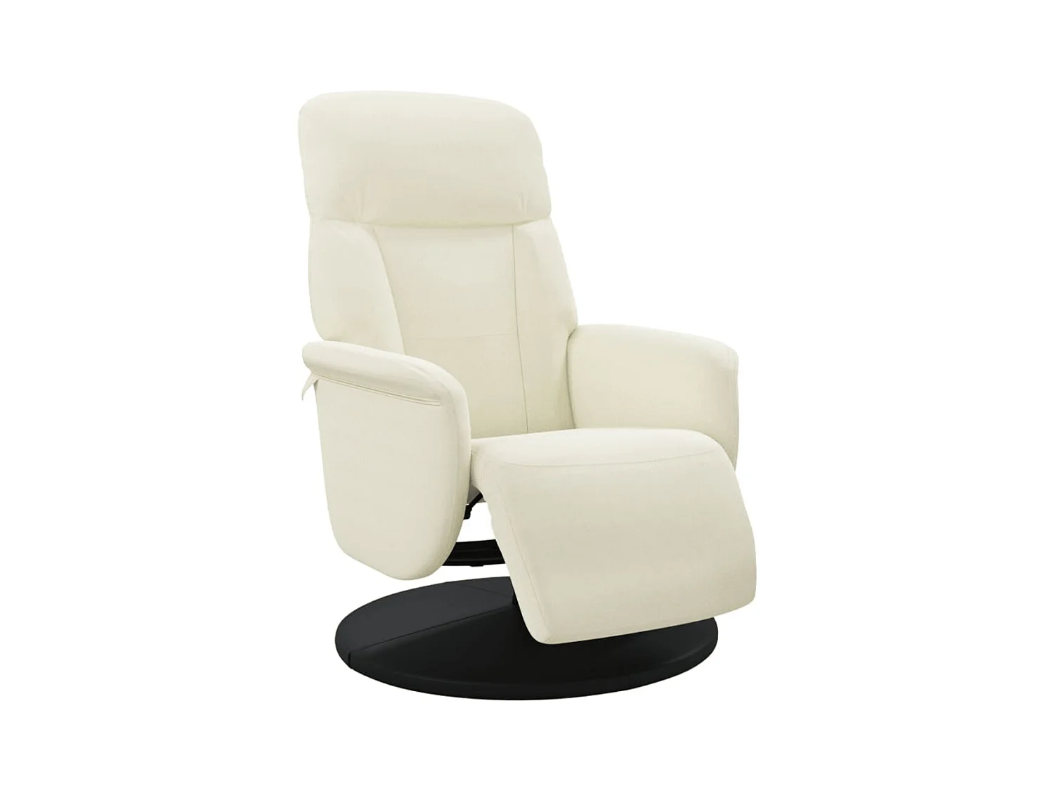 Sillón de relax | Sillón reclinable con reposapiés terciopelo color crema SHL6604