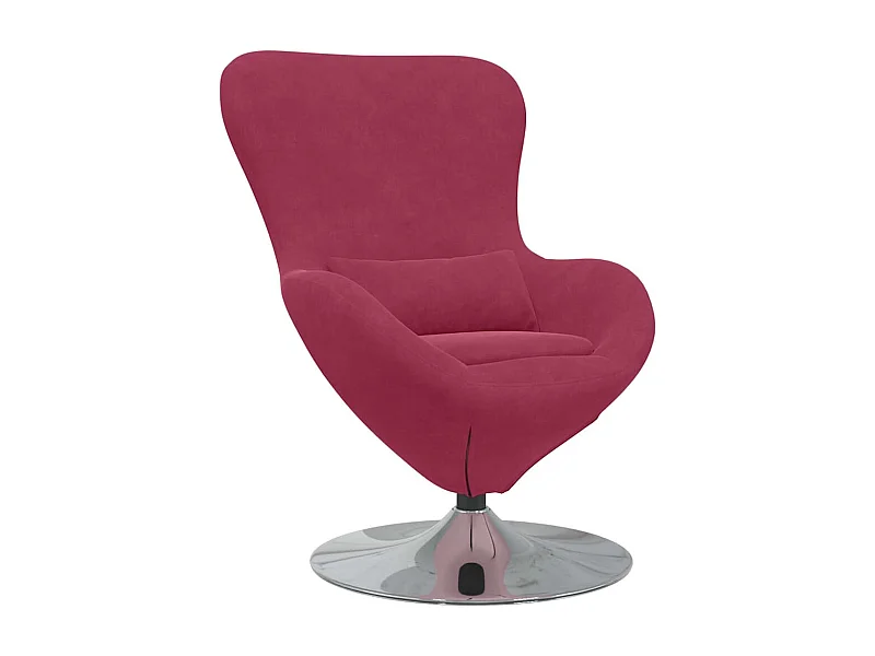 Sillón de relax | Sillón huevo Rojo vino tinto 63x73x90 cm Terciopelo SHL9581