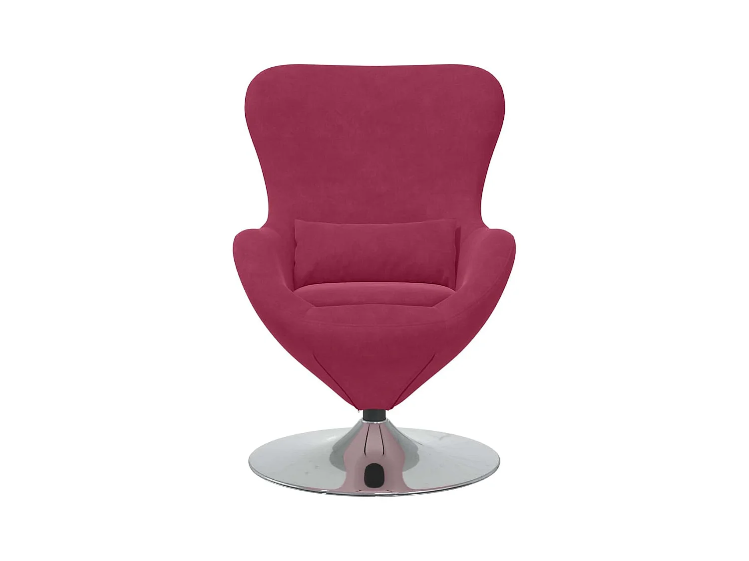 Sillón de relax | Sillón huevo Rojo vino tinto 63x73x90 cm Terciopelo SHL9581