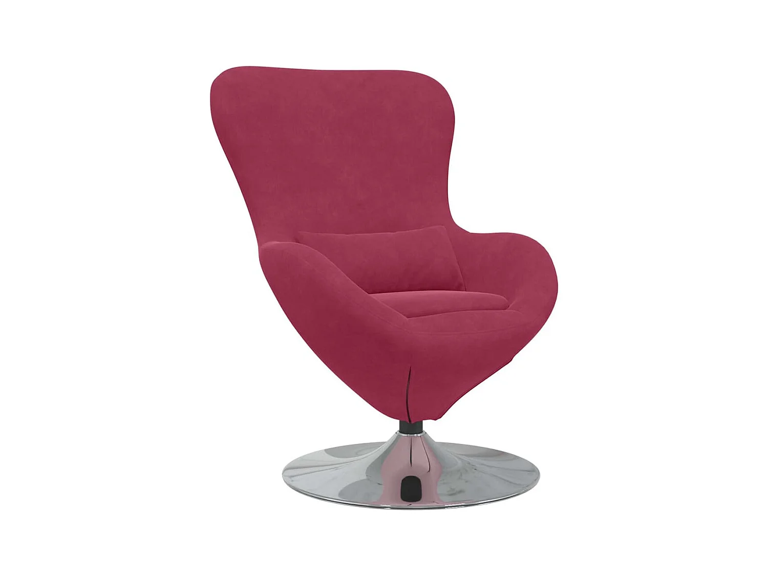 Chaise de Salon-Fauteuil œuf Rouge bordeaux 63x73x90 cm Velours SHL3034