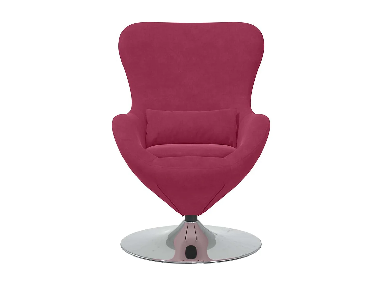 Chaise de Salon-Fauteuil œuf Rouge bordeaux 63x73x90 cm Velours SHL3034