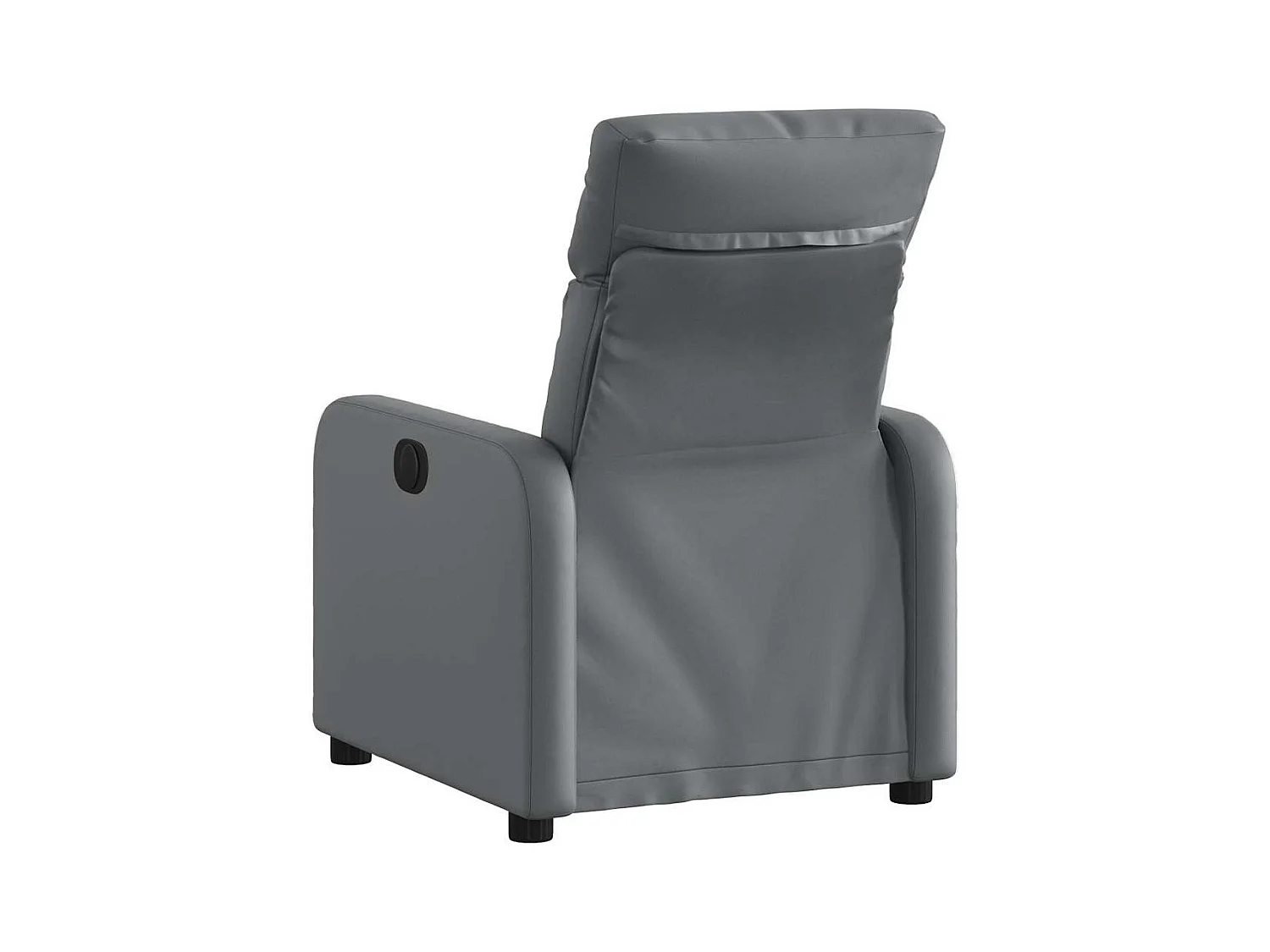 Sillón de relax | Sillón reclinable de cuero sintético gris SHL9018