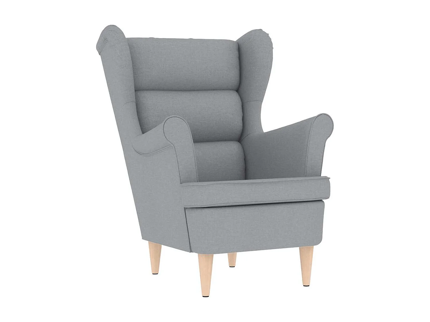 Sillón de salón | Silla de relax con reposapiés tela gris claro SHL4131
