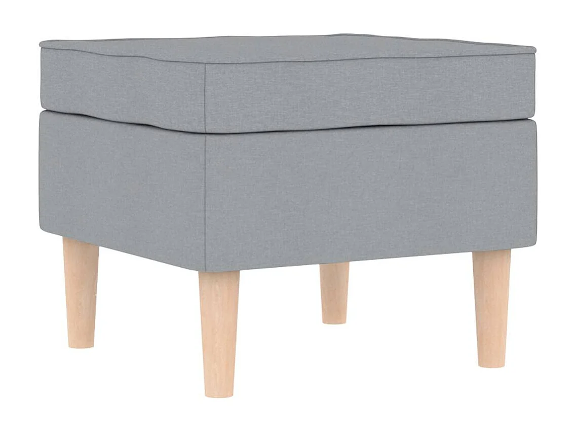 Sillón de salón | Silla de relax con reposapiés tela gris claro SHL4131